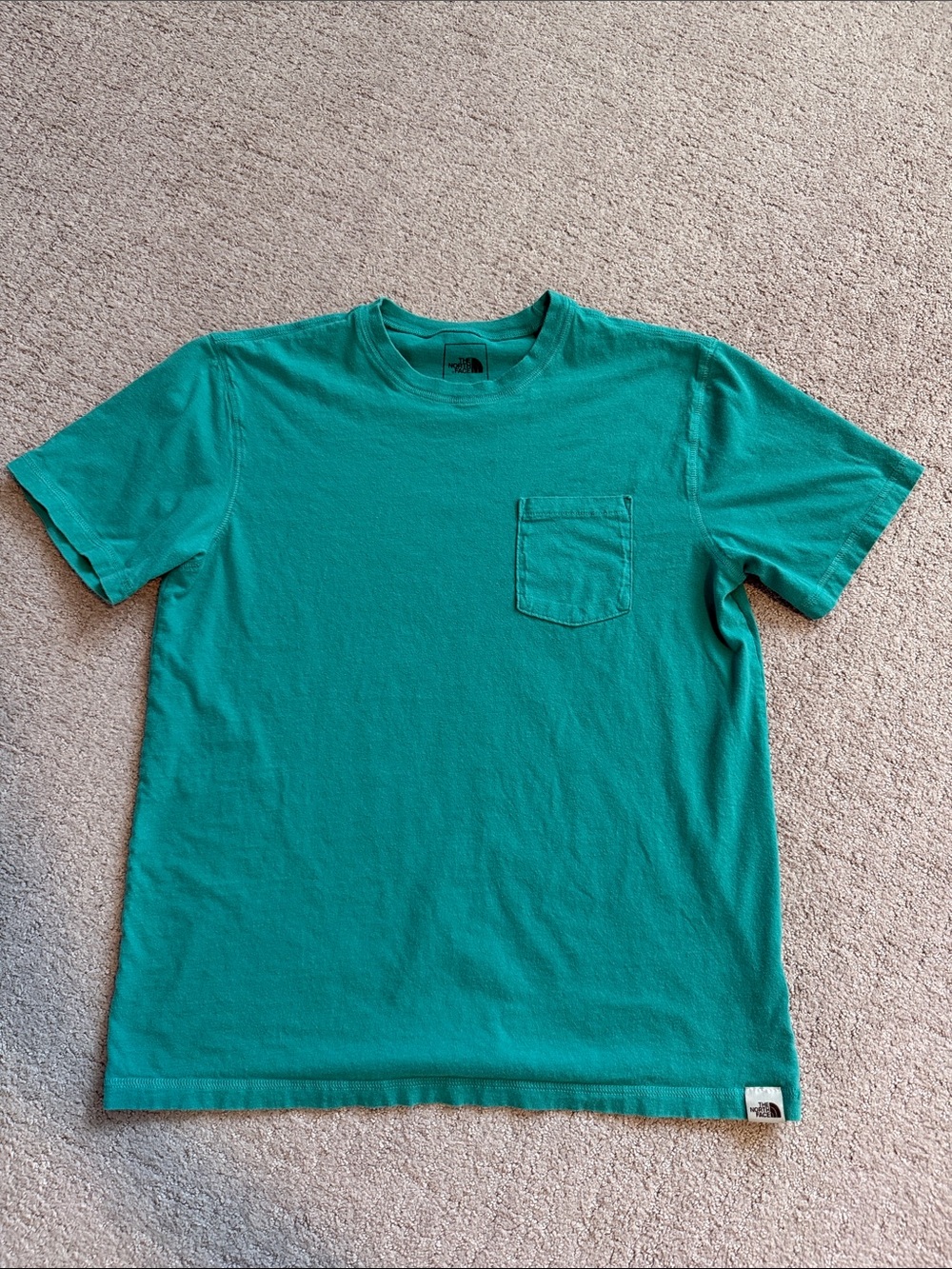 The North Face Men's Teal Crewneck Pocket Tee